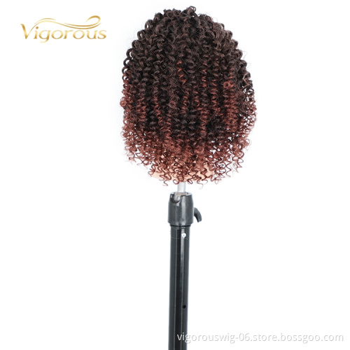 New Fashion Darling Wholesale Lowest Price Fiber Wigs Jerry Curly For Women Extension Ombre Braiding Hair Synthetic